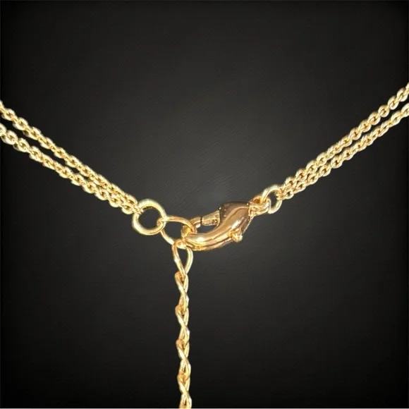 *Real Simple* 14K Rose Gold Plated Broadway Layered Necklace Multi Strand - Picture 10 of 13